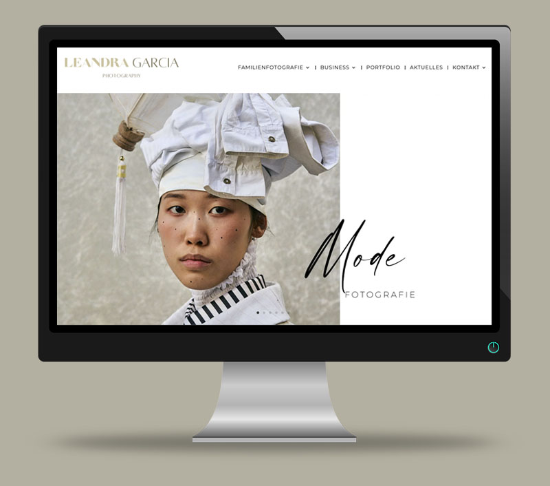 Website der Fotografin Leandra Garcia mit umfangreichem Portfolio