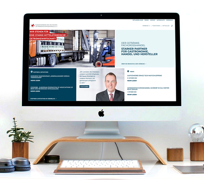 Webentwicklung- und Design bv-gfgh.de mit separatem Mitgliederbereich