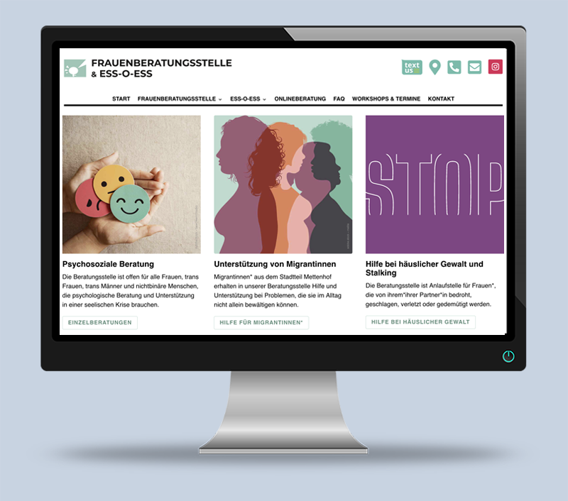 Webentwicklung- und design Frauenberatungsstelle und Ess-o-Ess Kiel