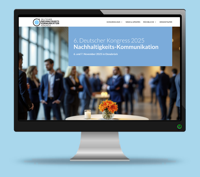 Website zum 6. Deutsche Nachhaltgkeitskommunikationskongress in Osnabrück